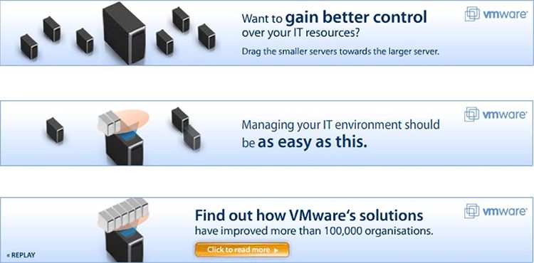 VMware interactive banner ad