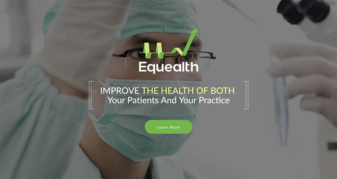Equealth web site landing page